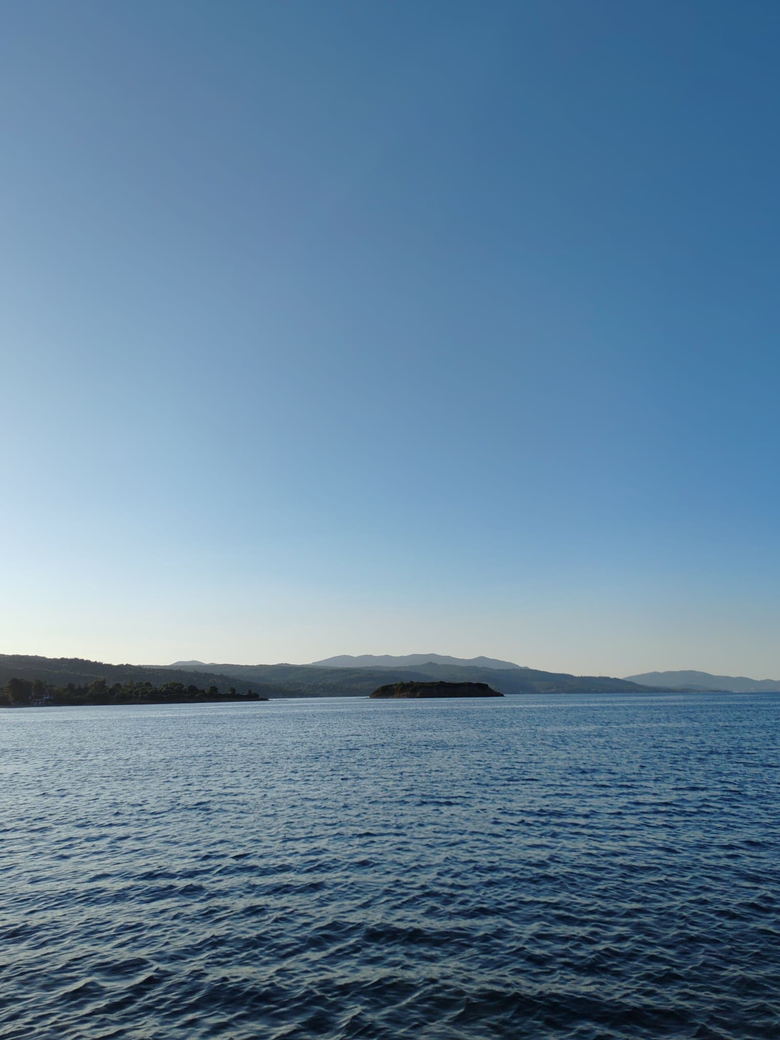 The coastline near Nikiti viewed from the Aegean Sea